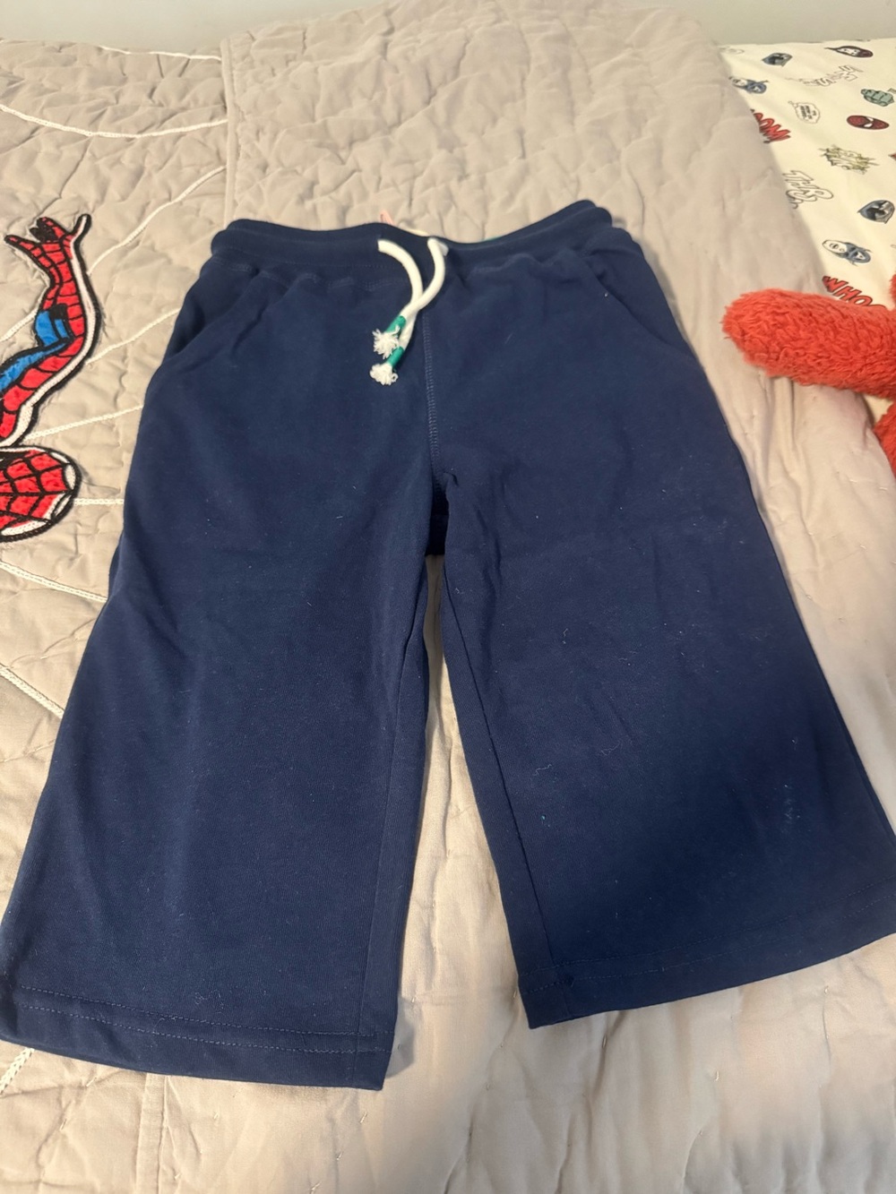 Boden Navy Blue Pull-On Kids Shorts with White Drawstring